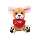 Ülő kutya szívvel 14cm / LB837571