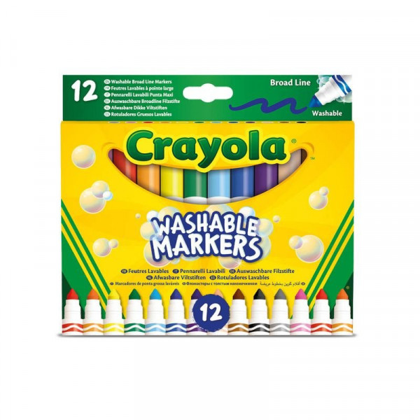 Crayola: 12 db tompahegyű lemosható filctoll