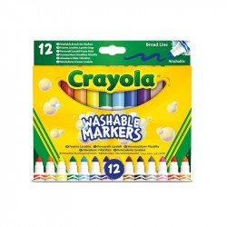 Crayola: 12 db tompahegyű lemosható filctoll Festés, színezés, rajzolás Crayola