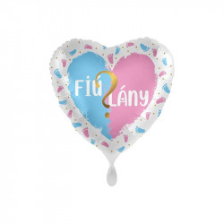 45cm Fiú vagy Lány? szív alakú fólia lufi Lufi Nincs