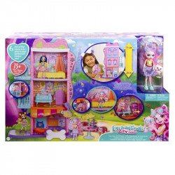 Enchantimals városi toronyház Babaház, bútorok Enchantimals