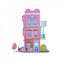 Enchantimals városi toronyház Babaház, bútorok Enchantimals