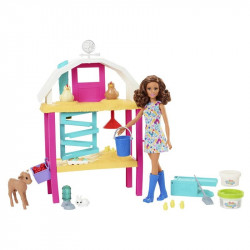Barbie tanya állatokkal Baba, babakocsi Barbie