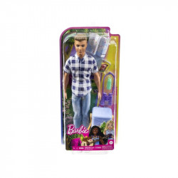 Barbie kempingező Ken Baba, babakocsi Barbie