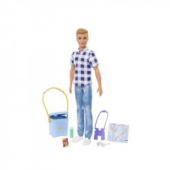 Barbie kempingező Ken Baba, babakocsi Barbie