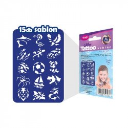 Tytoo Fiús sablon szett 15 db-os Divat, ékszer, smink TyToo