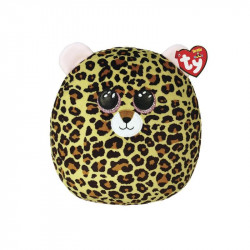 Ty Squishy Beanies párna alakú plüss figura LIVVIE, 30 cm - leopárd Párna, takaró TY
