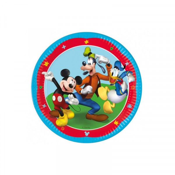 Mickey Rock the House papírtányér - 23 cm, 8 db / csomag