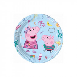 Peppa malac papírtányér - 23 cm, 8 db / csomag Party kellékek Nincs