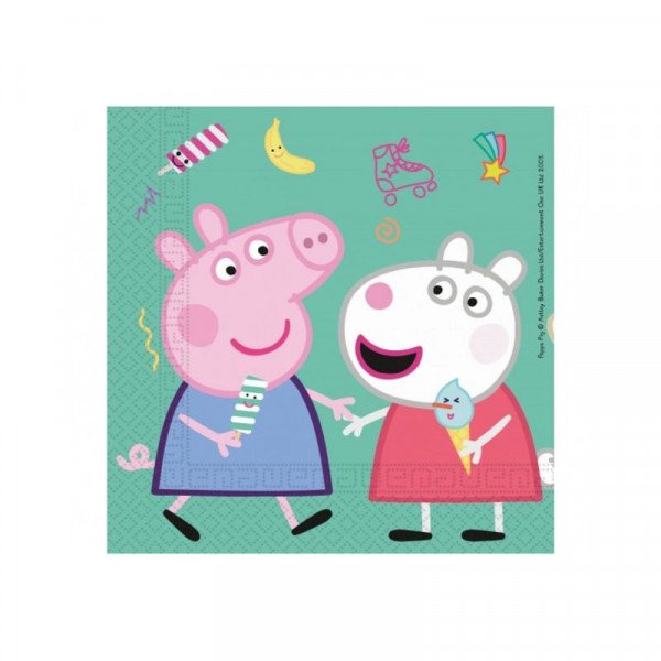 Peppa malac szalvéta - 33 cm x 33 cm, 20 db / csomag