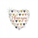 45 cm-es fólia lufi- szív alakú