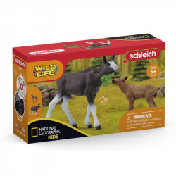Schleich jávorszarvas borjúval (natgeo) Állatfigura, állatszett Schleich