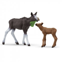 Schleich jávorszarvas borjúval (natgeo) Állatfigura, állatszett Schleich