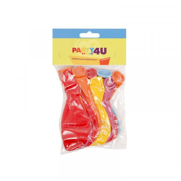 33 cm-es Boldog Szülinapot girland gumi lufi 10 db/cs