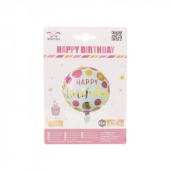 45 cm Happy Birthday fólia lufi, többféle, héliumm