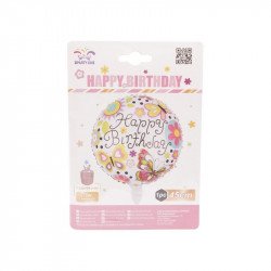 45 cm Happy Birthday fólia lufi, többféle, héliumm Lufi Nincs