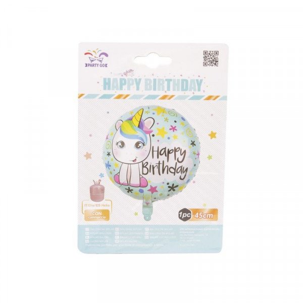 45 cm Happy Birthday fólia lufi, többféle- héliumm