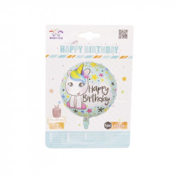 45 cm Happy Birthday fólia lufi, többféle- héliumm Lufi Nincs