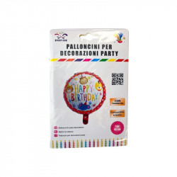 45 cm Happy Birthday fólia lufi, többféle- héliumm