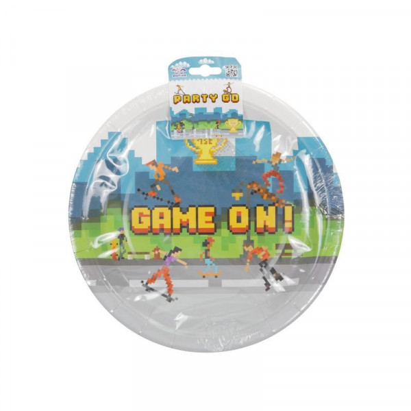 Game on 6 db-os papír tányér 22,5 cm