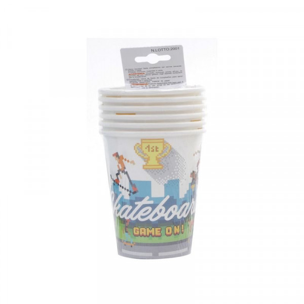 Game on 6 db-papír pohár 250 ml