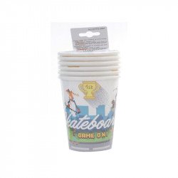 Game on 6 db-papír pohár 250 ml Party kellékek Nincs