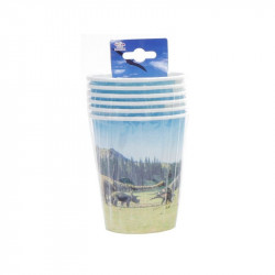Dinos 6 db-os papír pohár 250 ml Party kellékek Nincs