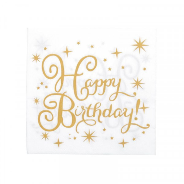 Happy birthday 16 db-os szalvéta 33x33 cm