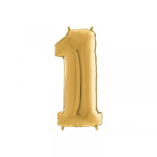 Héliumos fólia lufi, 1-es szám, 65 cm, arany