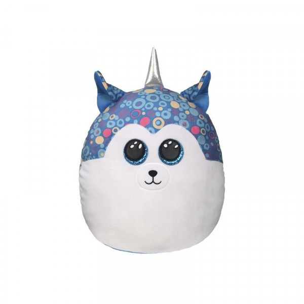 Ty Squishy Beanies párna alakú plüss figura HELENA, 30 cm - kék husky