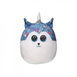Ty Squishy Beanies párna alakú plüss figura HELENA, 30 cm - kék husky Párna, takaró TY