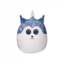 Ty Squishy Beanies párna alakú plüss figura HELENA, 30 cm - kék husky Párna, takaró TY