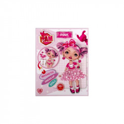 Mágneses öltöztetőbaba - Pink