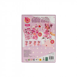 Mágneses öltöztetőbaba - Pink