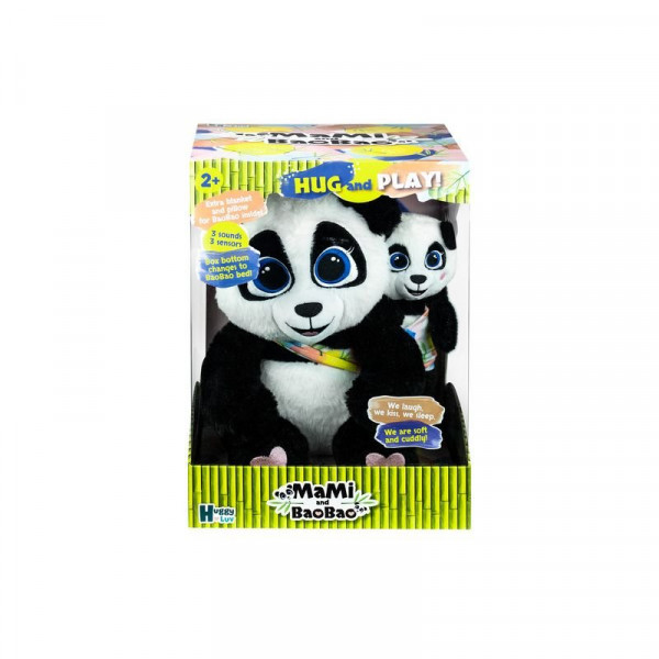 Interaktív plüss Panda Mama & Baobao