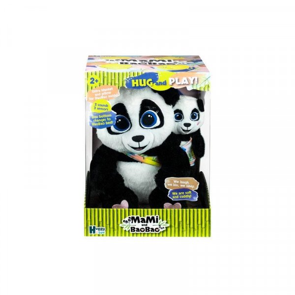 Interaktív plüss Panda Mama & Baobao
