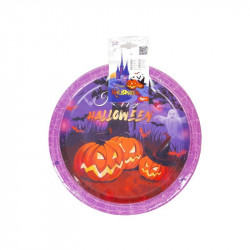 Halloween papír tányér 23 cm 6 db Party kellékek Nincs