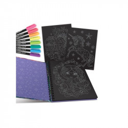 Színező filccel, fekete lapokkal Kreatív készlet Nincs