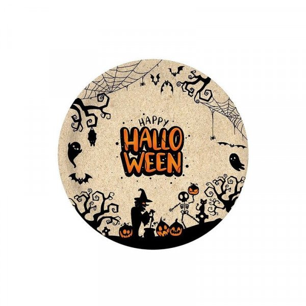Halloween mintás natúr tányér 23 cm-es 6 db/cs