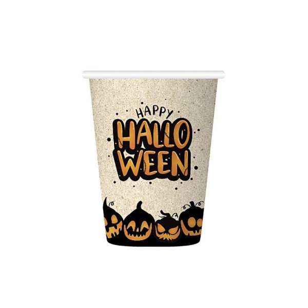Halloween mintás natúr pohár 6 db /cs 210 ml