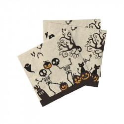 Halloween mintás natúr szalvéta 16 db/cs 33 x 33 cm Party kellékek Nincs