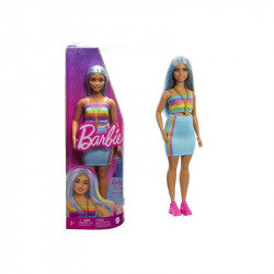 Barbie 65. Évfordulós baba szivárványos topban Baba, babakocsi Mattel