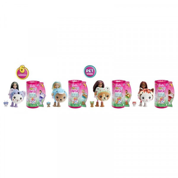 Barbie chelsea cutie reveal meglepetés baba - plüss a plüssben