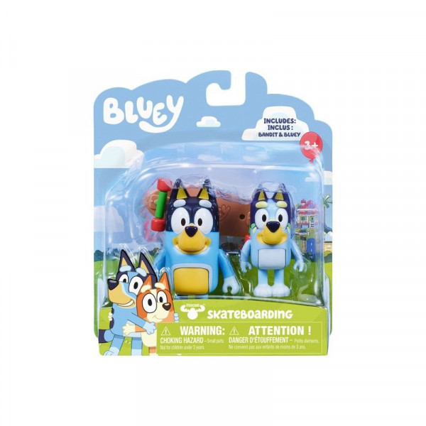 Bluey Figura dupla csomag Gördeszkások