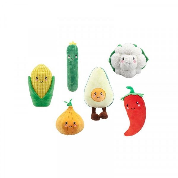 Plüss zöldségek, 16 cm, 6 féle