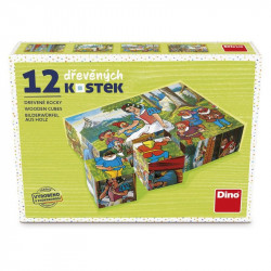 Fa mesekocka 12 db - Hófehérke Mesekocka Dino