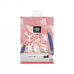 Csillogós kifestő, A4, 6 lap, 3 féle