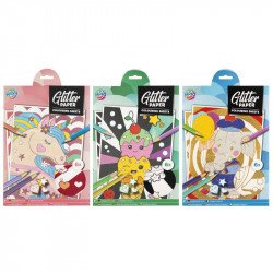 Csillogós kifestő, A4, 6 lap, 3 féle Festés, színezés, rajzolás Grafix