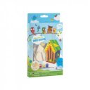 Mini madáretető 3 festékkel és ecsettel