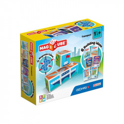 Geomag Magicube Printed Közlekedés 7 db Építőjáték Geomag